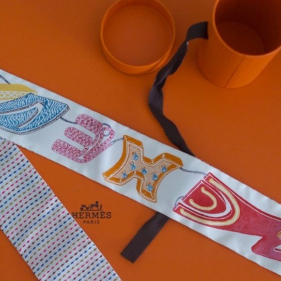 Hermes Chevaloscope Pointille Twilly - Perfect gift - Picture 3 of 4